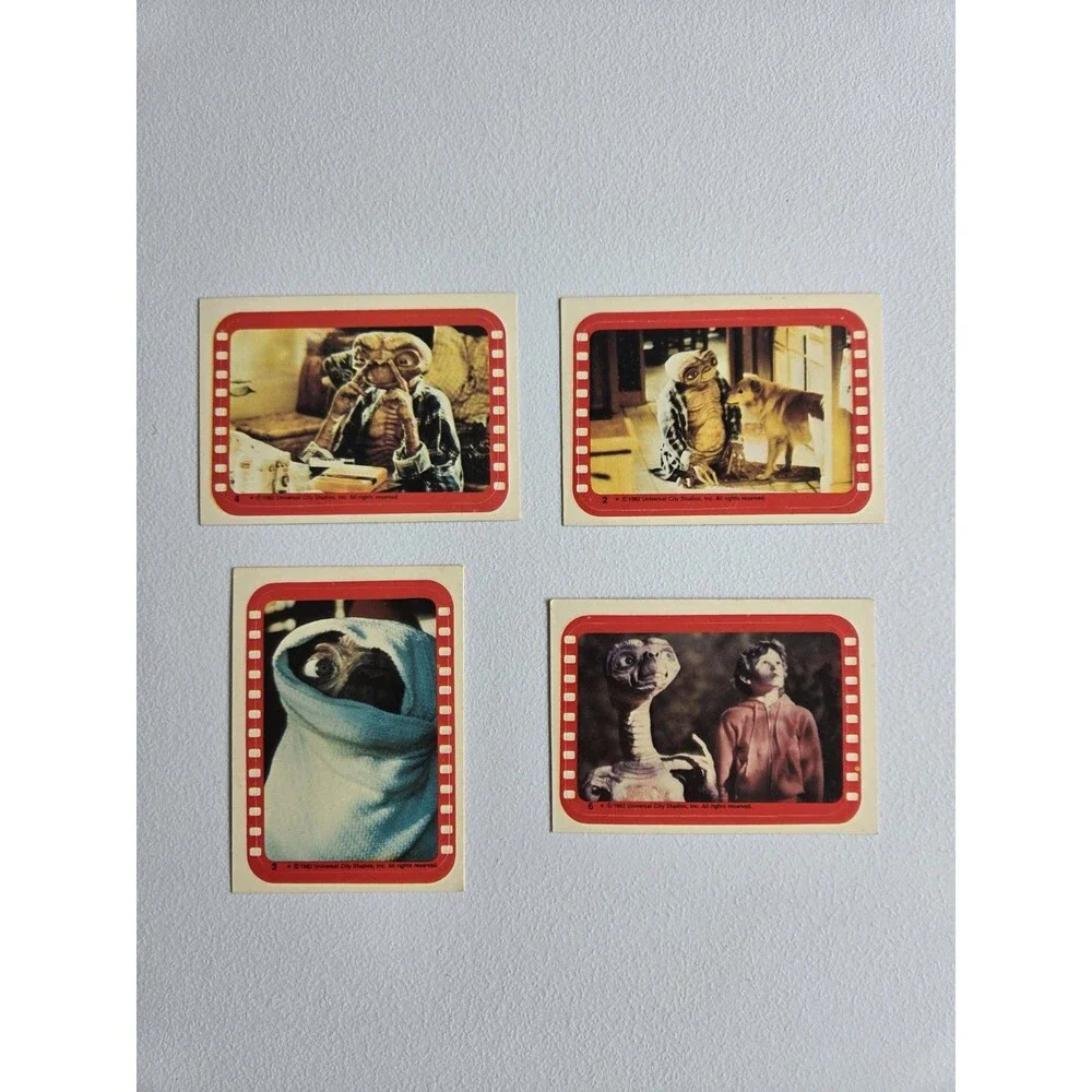 1982 Topps E.T. The Extra-Terrestrial Movie Cards Lot Of 24 Cards Plus Stickers